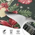 thumbnail image 6 of Yayeee Runner Rug for Bedroom 2'x6' Machine Washable Hallway Non Slip Mat, Black Christmas Holly, 6 of 8