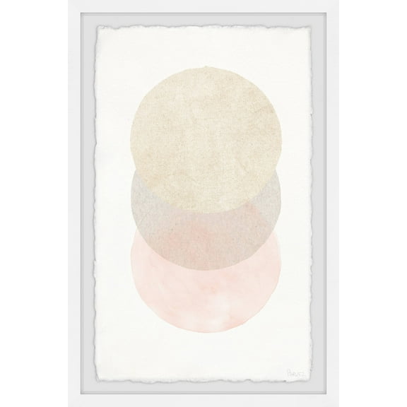 Parvez Taj Triple Cream Circles Framed Wall Art