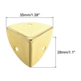 thumbnail image 2 of 12 Pcs Metal Edge Guard, 28mm Decorative Box Corner Cover, Furniture Corner Edges Protector with Mounting Screws, Light Gold, 2 of 6