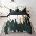 thumbnail image 2 of YST 7-Piece Modern Graffiti Comforter Set, Twin Size, Emerald Green Gradient Brush Strokes, 2 of 4