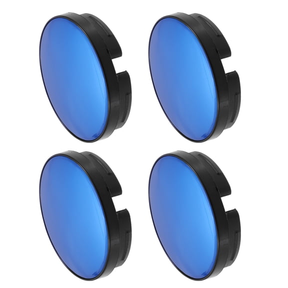Unique Bargains 4 Pcs 58mm 4 Clips Car Wheel Rim Hub Center Caps Cover with Blue Sticker Black