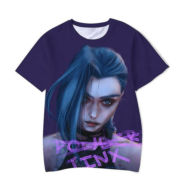 Jinx Adult Long Sleeve T-shirt (Black) | Arcane | League of Legends | Made  To Order With Love