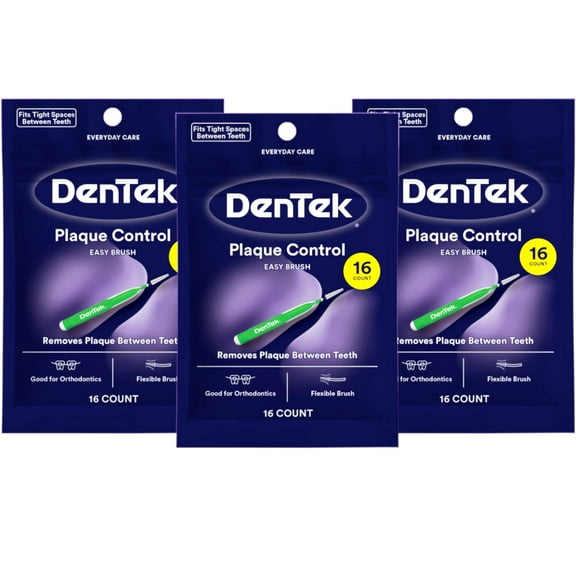 Dentek Easy Brush Cleaners Tight Spaces 16 Count (Pack of 3)