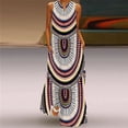 thumbnail image 2 of Leutsin Robe Longue à Manches Longues pour Femmes Grande Taille, Style Cool, Patchwork, Bandage, 2 of 8
