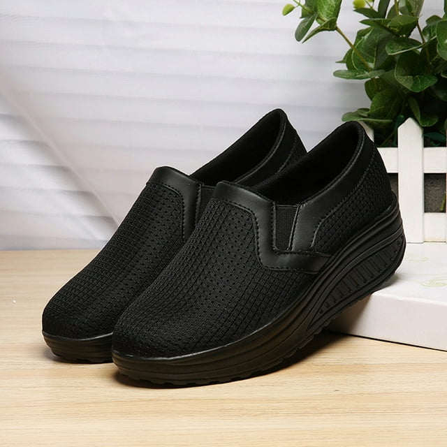 Zapatos transpirables de moda para mujer, zapatillas deportivas informales, zapatillas deportivas con plataforma Wmkox8yii hj789