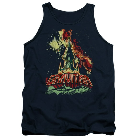 Atari Blast Off Adult Tank Top Navy