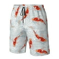 thumbnail image 6 of Uemuo Koi Fish Corals,Spring Summer Pattern Men's Swim Trunks Hawaiian Beach Bathing Suit Swimsuits Beach Quick-Dry Shorts with Pockets-3X-Large, 6 of 9