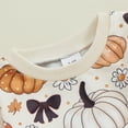 thumbnail image 3 of Toddler Baby Girl Boy Halloween Outfit Bowknot Pumpkin Sweatshirt Long Sleeve Shirts Top and Pants Set Fall Winter Clothes, 3 of 8