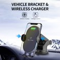 thumbnail image 4 of X366 Chargeur Sans Fil pour Voiture Support Automatique pour Véhicule Charge Rapide 10W Support à induction Intelligent avec Clip de Sortie de Voiture Gris, 4 of 8