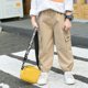thumbnail image 2 of Spring Autumn Kids Cargo Pants Solid Color Children Casual Trousers with Multi Pockets Elastic Waist Boys Cargo Pant Streetwear, 2 of 6