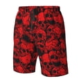 thumbnail image 4 of Fotbe Red Skulls 3 Trajes de Baño Estampados para Hombre, Shorts de Verano de Secado Rápido, Ropa de Playa, Bañadores-Large, 4 of 6