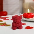 thumbnail image 2 of Blukids Rose Bear Silicone Mold,3D Teddy Bear Candle Making Molds,Silicone Epoxy Resin Mould,Ornament for DIY Wax Candle Art Craft Cake Chocolate Home Decor Valentine Gifts Birthday Gift（Red）, 2 of 4
