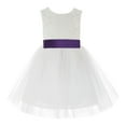 thumbnail image 2 of Ekidsbridal Ivory Backless Lace V-Back Father Daughter Dance Recital Dresses for Flower Girls 206T 2, 2 of 3