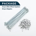 thumbnail image 4 of Unique Bargains Bicycle Spokes Bike Wheel Spokes Silver Tone Nipple 1 Set 14G Carbon Steel Galvanized Silver Tone-105mm, 4 of 7