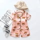thumbnail image 3 of Pijamas florales de seda para niñas pequeñas, Conjunto de pijama de satén de manga corta con botones y pantalones cortos, verano, 2 piezas, 1-6 años, 3 of 4