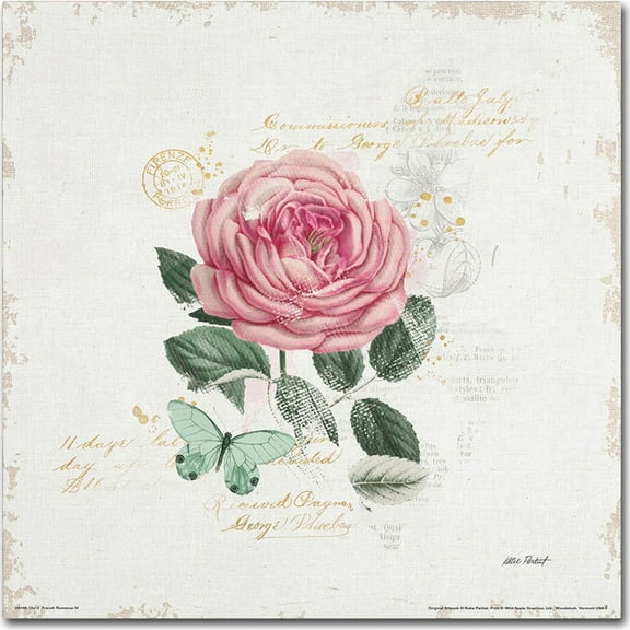 Trademark Fine Art "French Romance IV" Canvas Art by Katie Pertiet