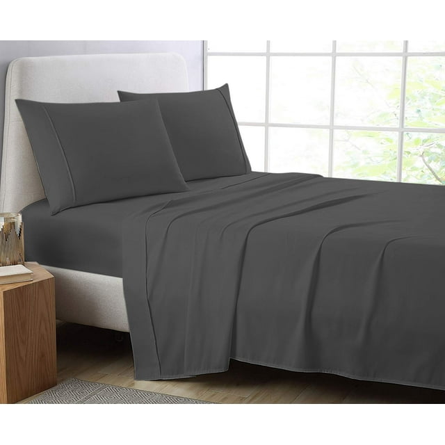 Cotton Metrics 4pc Sheet Set 600TC 100% Organic Cotton 4pc Bedding Set (Fitted sheet, Flat sheet, 2 Pillowcases) All Sizes & Colors