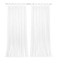 Achim Home Furnishing: Peri Window Curtain Panels with Tulip Tab Top, White, 52" x 84"