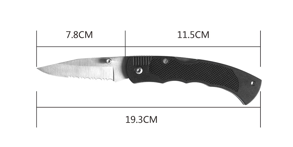 (4 pack) Ozark Trail Folding Pocket Knife, 3.1 in Stainless Steel Serrated Blade