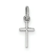 GOLD TIME FJC Finejewelers Sterling Silver Cross Charm Female Adult