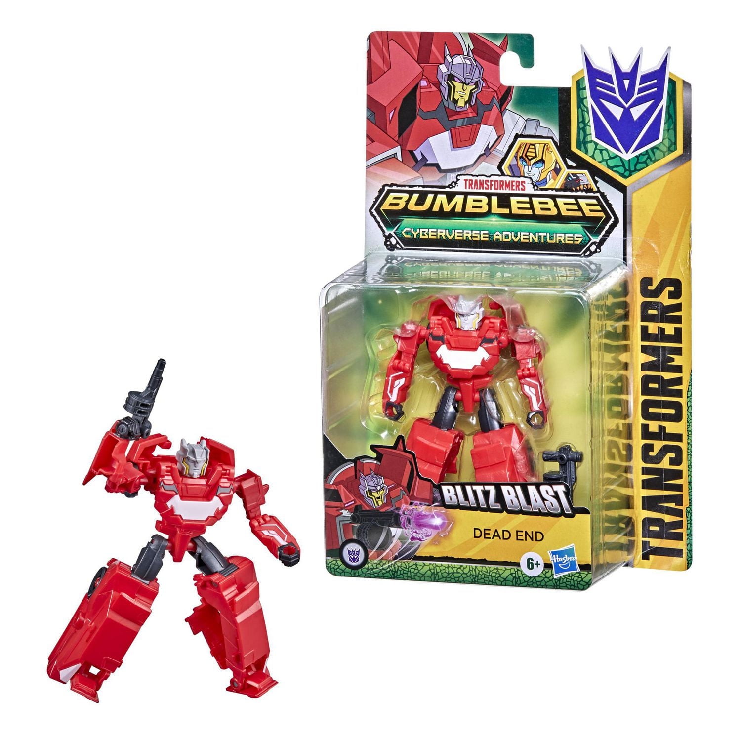 Transformers Toys Bumblebee Cyberverse Adventures Dinobots Unite Warrior Class Dead End Action Attackers Figure, Ages 6 and Up, 5.4-inch
