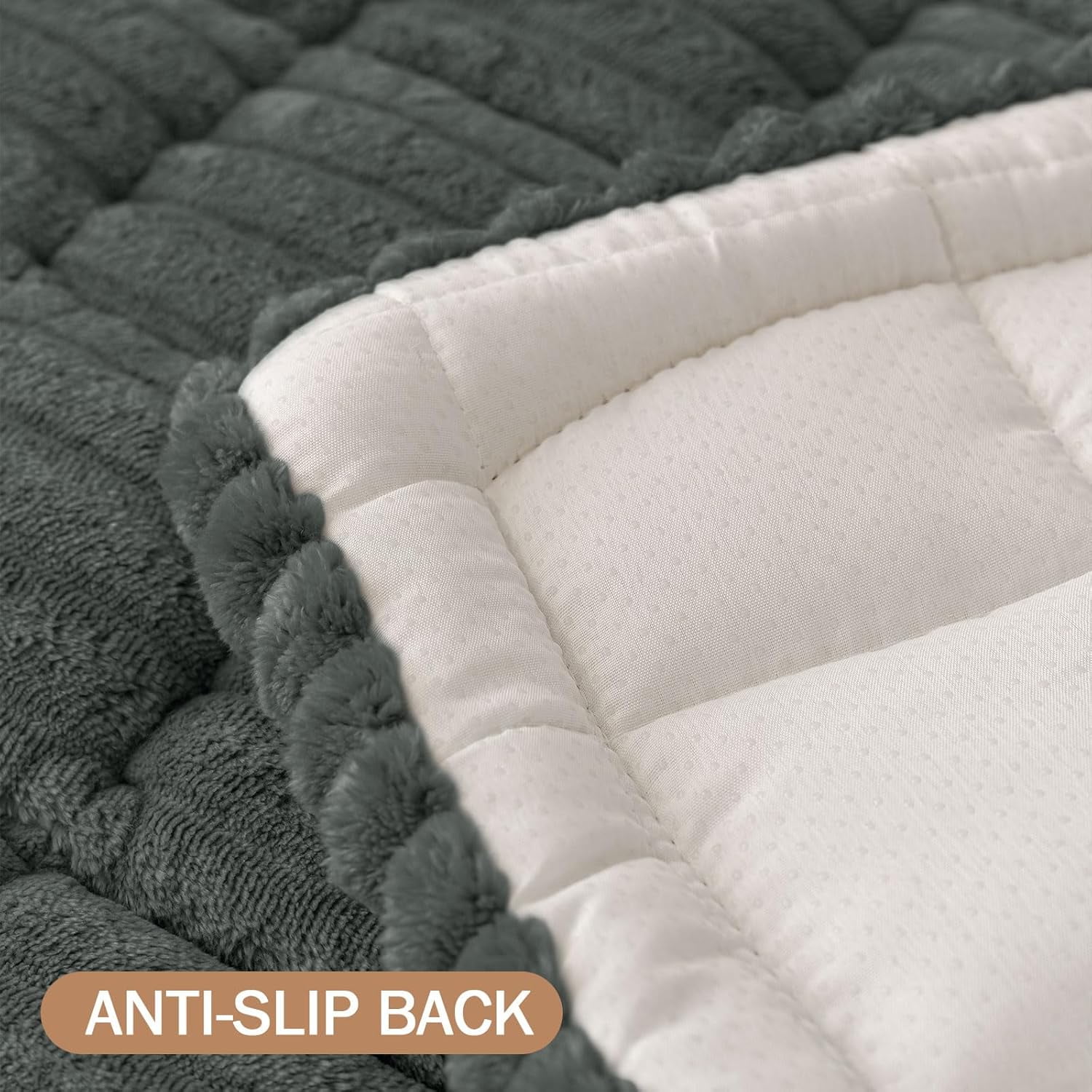 Couch Cover for Dogs, Non Slip Washable Sofa Protector for Pets, Soft Furniture Cover for Pet, Stylish Sofa Covers, Cozy Protect Against Fur, Dirt & Everyday Messes (Dark Grey, 27.6" x 59")
