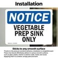 thumbnail image 3 of (2 Pack) Vegetable Prep Sink Only OSHA Notice Sign 5 Inch X 3.5 Inch Vinyl Label Decal Sticker Weather Resistant, UV Protected for Workplace, Business, and Construction Site, Made in, 3 of 7