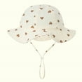 thumbnail image 2 of Zwiiyzr Infant Bucket Hat Wide Brim Baby Summer Sun Protection Floppy Fashion Print Sun-hat Outdoor Cute Sunscreen C 3-12 Months, 2 of 4