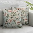thumbnail image 3 of Qinduosi  Watercolor Rose Throw Pillow Cover Vintage Flower Bud Garden Plants Elegance Botanical Cozy Square Cushion Case for Men Women Boys Girls Room Home Decor Linen Inch, 3 of 5