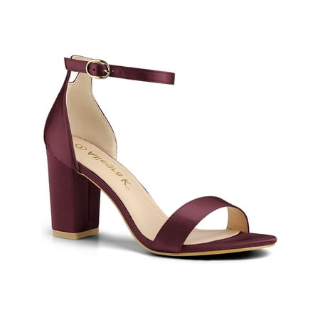 

Allegra K Women s Back to School Ankle Strap Block Heels Sandals
