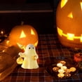 thumbnail image 5 of Handmade Ghost Coffee Pumpkin Night Light, Funny Holiday Mini Gothic Light Up Ornaments, 3D Led Cute Spooky Resin Ghost Statue Lamp Decorations 5.51" (White) Happy 2026!, 5 of 5
