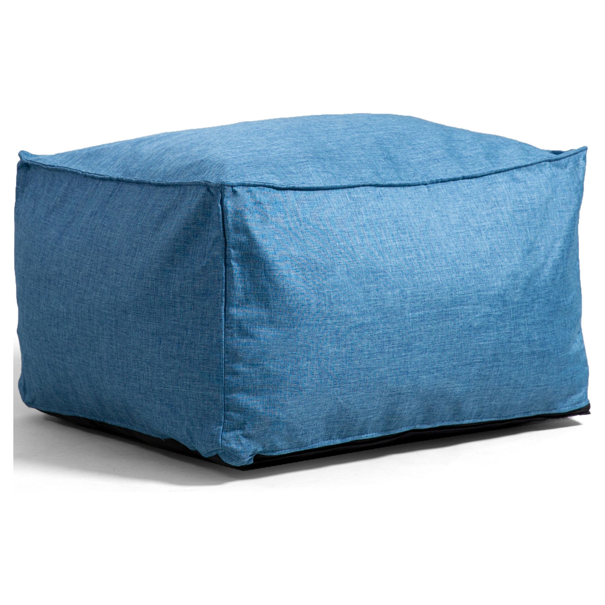 Big Joe Imperial Lounger Ottoman Foam Filled Bean Bag with Removable Cover, Pacific Blue Union, Durable Woven Polyester, 2 feet - image 2 of 8