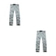 thumbnail image 3 of Qarigey Pantalones de verano 2 en 1 para hombre, senderismo, viajes, secado rápido, pantalones desmontables, montañismo, cintura elástica, gris claro L 2piezas, 3 of 6