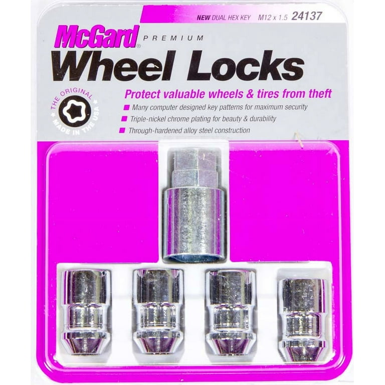 McGard, Wheel Locks, M12 x 1.5, Cone Seat Style, Dual Hex 19mm