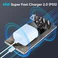 thumbnail image 4 of Cargador Ubearkk USB tipo C superrápido de 45 W para Samsung Galaxy, 4 of 7