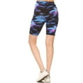 thumbnail image 3 of Womens High Waist Ultra Soft Printed Fashion Biker Shorts, 3 of 4