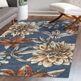 thumbnail image 3 of JONATHAN Y JONATHAN  Y Dizi Modern Botanical Flower Area Rug 3 X 5 - Blue/Orange/Cream, 3 of 5