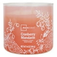 thumbnail image 1 of Bougie parfumée Mainstays à 3 mèches, enveloppée texturée Canneberge mandarine, 14 oz, 1 of 5