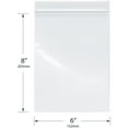 thumbnail image 2 of Plymor 6" x 8" (Pack of 100), 2 Mil Zipper Reclosable Plastic Bags, 2 of 3