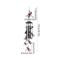 thumbnail image 3 of Campana de viento metálica con diseño de libélula y pájaro – Campana colgante para exteriores, ideal para la decoración del hogar, jardín o balcón – Sonidos musicales suaves para un ambiente, 3 of 6