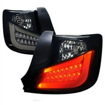 Spec-D Tuning Glossy Black Housing LED Tail Lights with Smoke for 2011 Only Scion TC, 8 x 18 x 23 in.