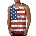 thumbnail image 1 of TIMIFIS Débardeurs Rouges 4 Juillet Drapeau Américain Patriotique Débardeur Muscle Homme Graphique Drapeau USA Sans Manches Gym Entraînement - Printemps/été, 1 of 4