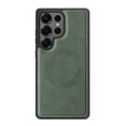 thumbnail image 2 of Magnetic For Samsung Galaxy S24 FE Phone Case,Compatible with Mag-Safe,Military Grade Drop Protection,Classic PU Leather Shockproof Ultra Slim Anti-fall Thin Fit Rugged Phone Case,Green, 2 of 7