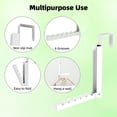 thumbnail image 7 of Aokeyee over the Door Hanger Folding Clothes Drying Rack, Hanging Coat Rack for Indoor Laundry Room Foldable Portable Clothing Hanger Hook 2 Pack, 7 of 7