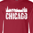 thumbnail image 4 of Inktastic Chicago Skyline Grunge Long Sleeve T-Shirt, 4 of 5