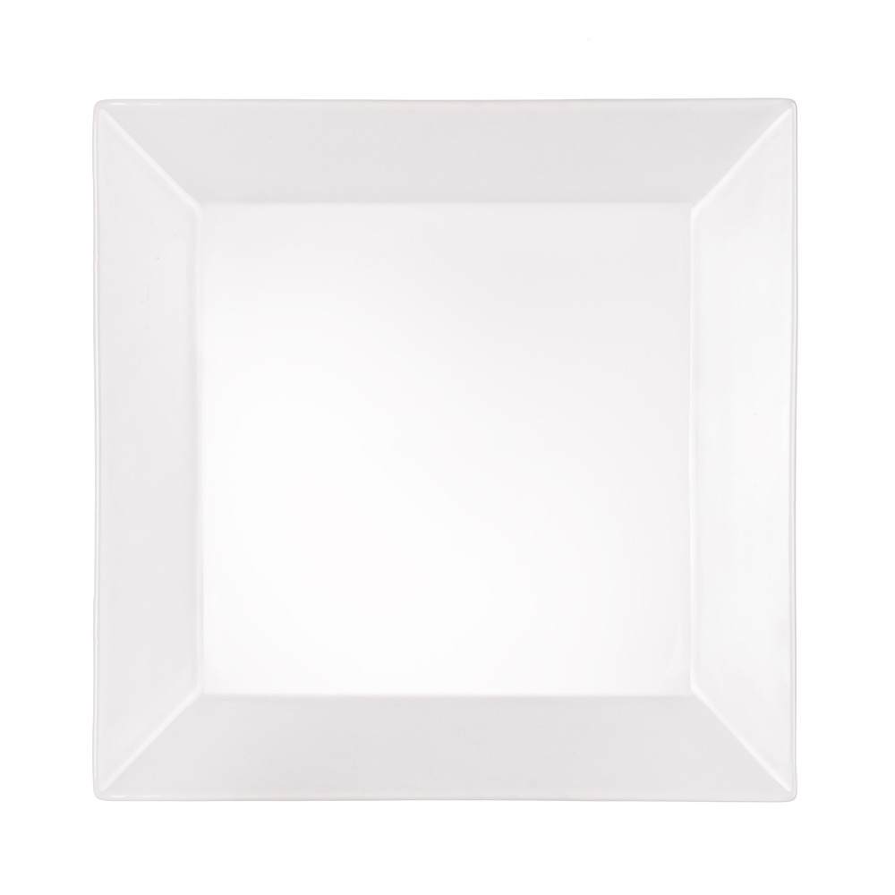 Loza cuadrada blanca deals