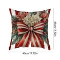 thumbnail image 4 of Cheapark Christmas Red Striped Bow Pillowcase - Cushion Cover for Home Sofa, Festive Decor for Christmas Holiday, 4 of 6