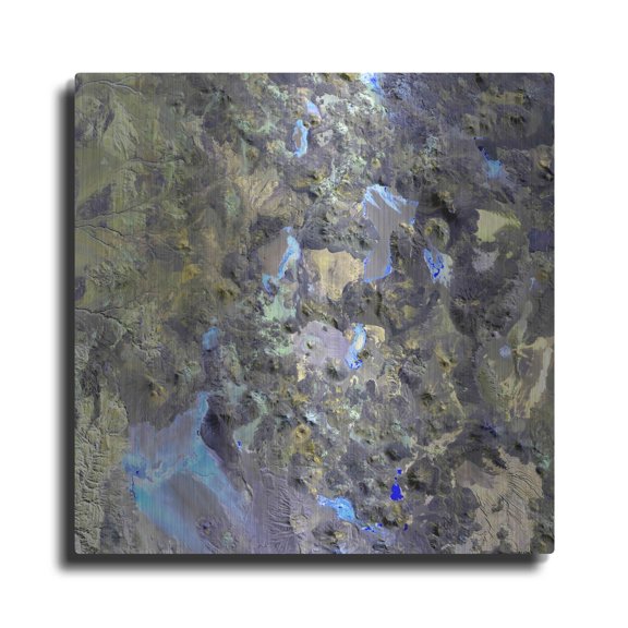 Luxe Metal Art 'Earth as Art: Chilean Volcanoes' Metal Wall Art, 12"x12"