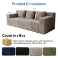 thumbnail image 5 of HSUNNS 71" 3 Setaser Sofa, Comfy Extra Deep Seat 3 Seater Couch for Living Room with Soft Upholstered and Side Pockets, Free 3 Pillows, No Assembly Required, Grey, 5 of 10