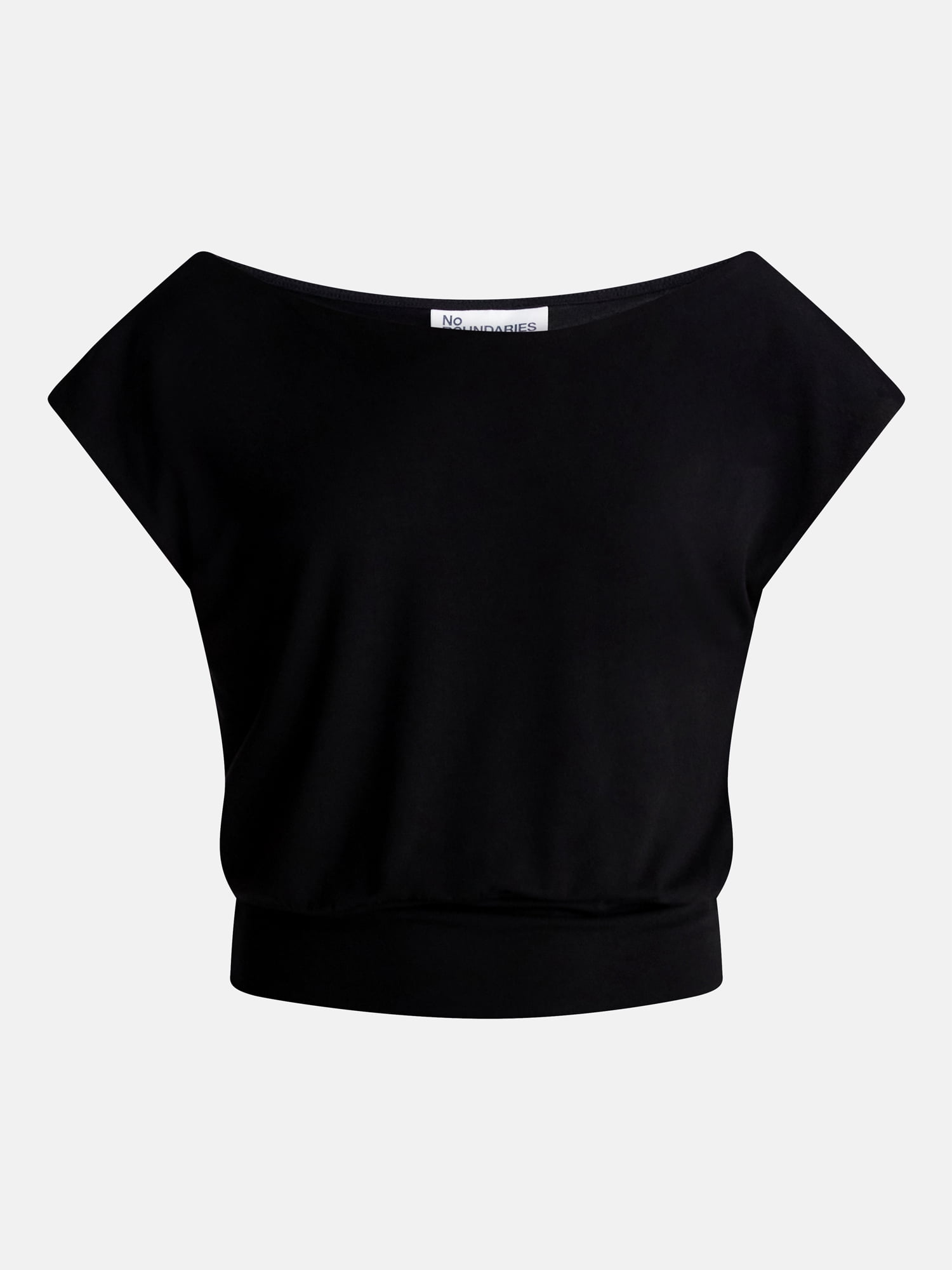 No Boundaries Asymmetrical Top with Banded Bottom, Women's XXS-XXL